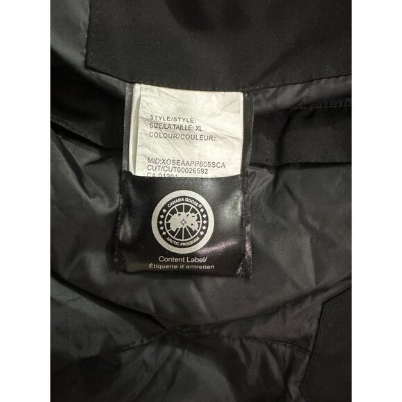 Vetements Canada Goose Down Jacket Parka color black sz XL - Picture 14 of 16